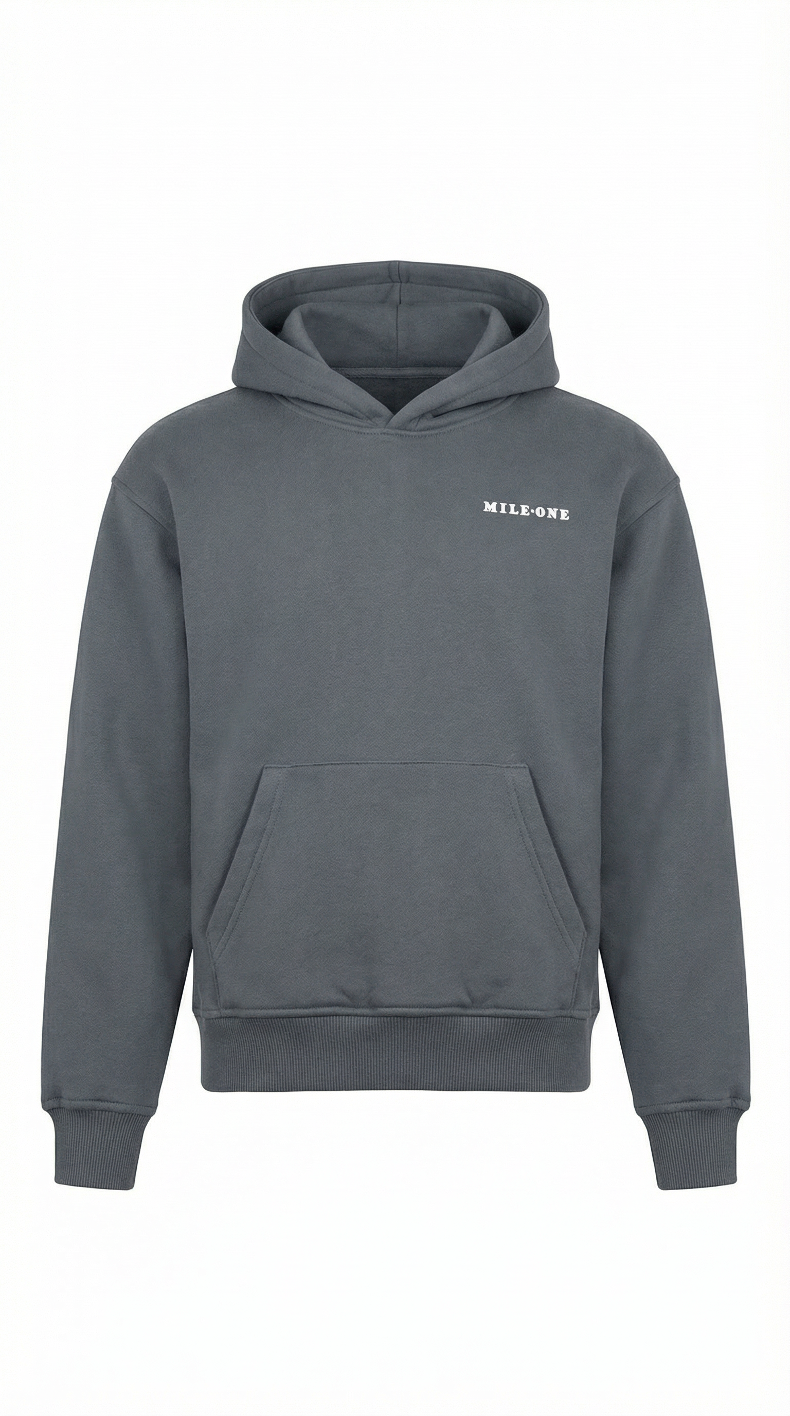 Girls premium essential hoodie- smoke blue