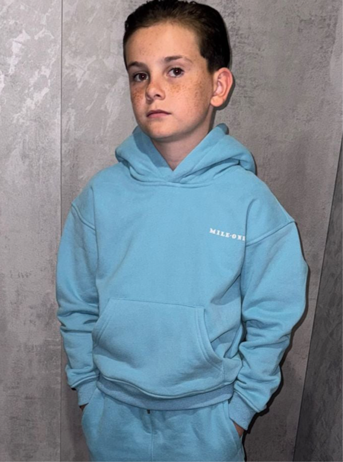 Boys Relaxed Fit Hoodie - aqua Blue