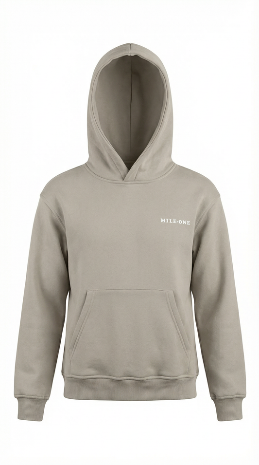 Girls  premium essential hoodie - stone