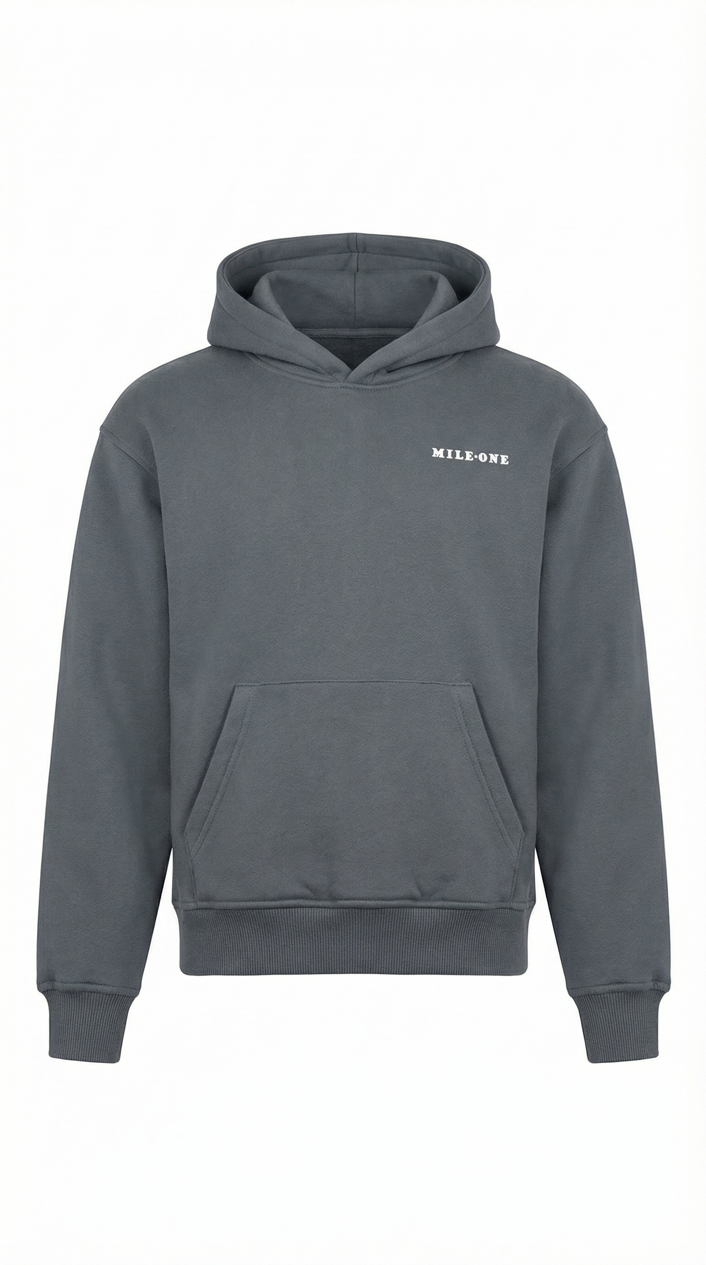 Girls premium essential hoodie- smoke blue
