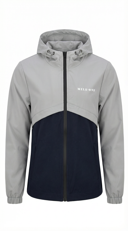 Boys active jacket grey/navy