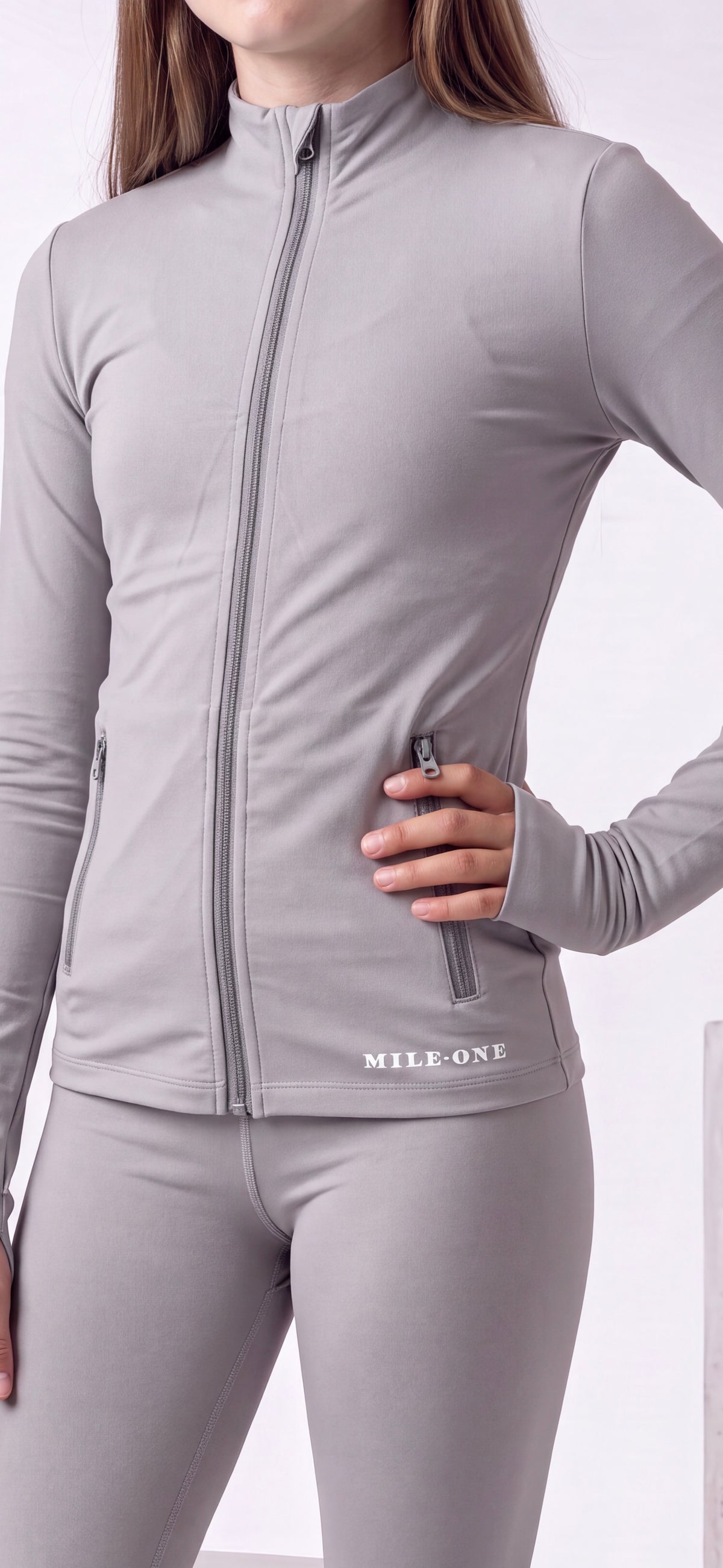 Girls Premium Sport Jacket - Light Grey