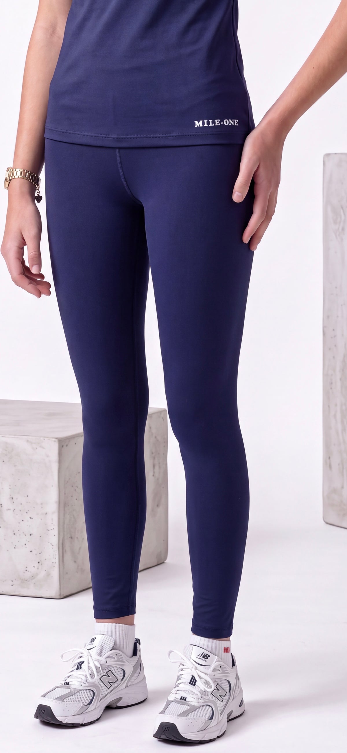 Girls premium sport Leggings - Navy