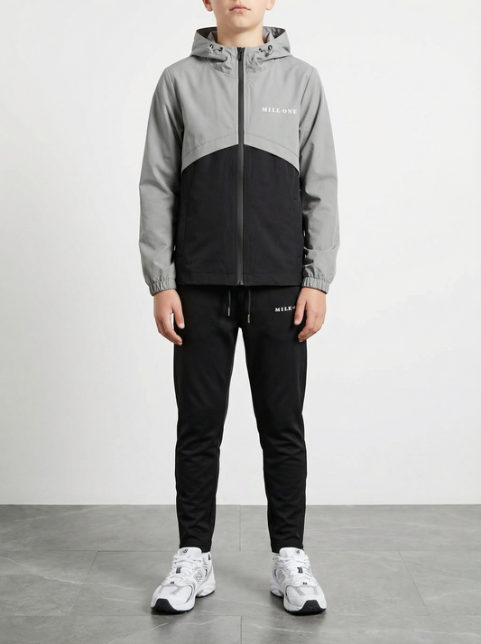 Boys active jacket grey/black